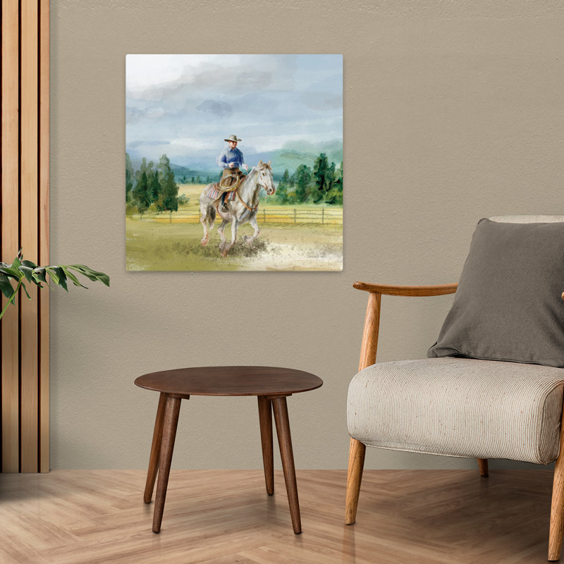 Riders Of The Range I, art contemporain, H 24 po x l 24 po