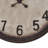 Wall Clock, 20 Inch Round In Antique Brown, Parchment Background