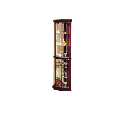 Huxley Cherry Finish Curio Cabinet