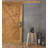 Finished Alder Wood Barn Door wtih Wooden Box Rail Sliding Hardware Set-102356068