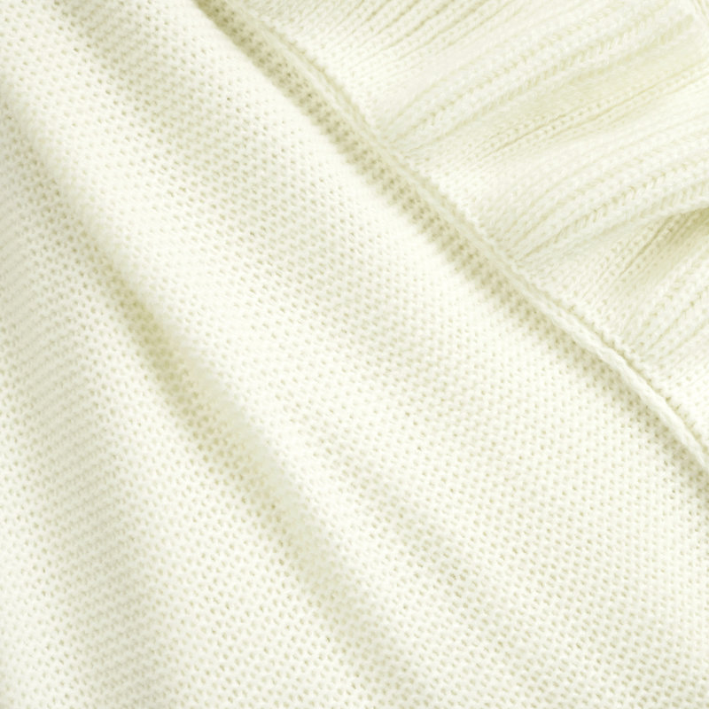Couverture pour bébé en polyester, Ivoire