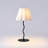 Metal Table Lamp Set with Playful White Umbrella Shade