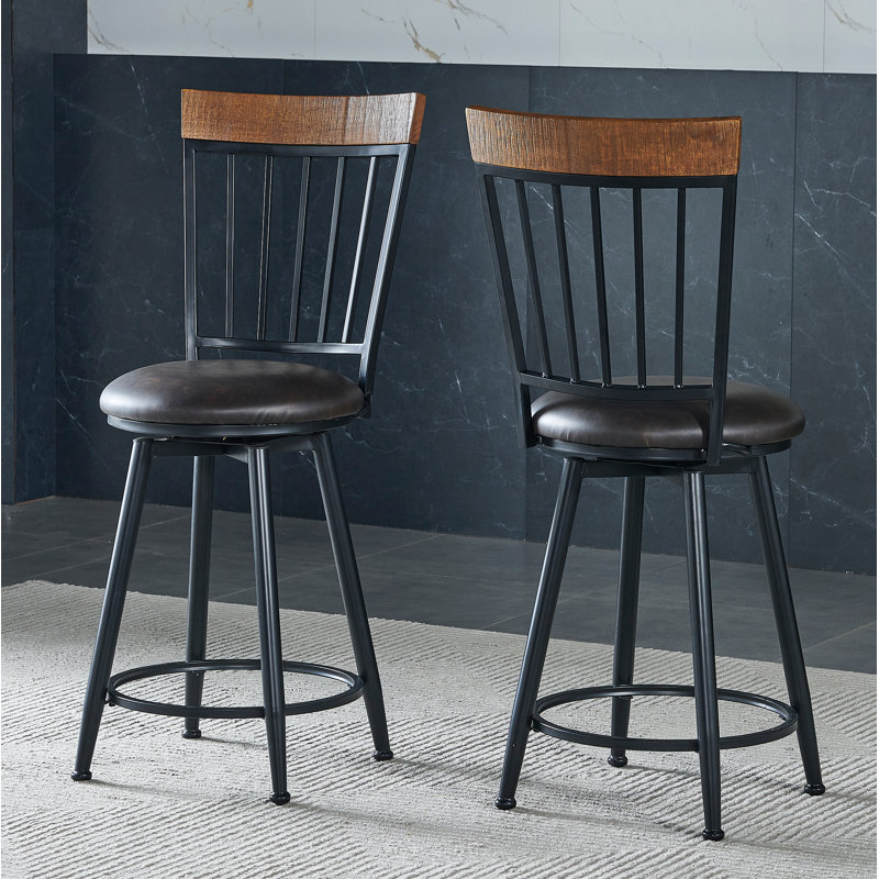 Chaise de comptoir pivotante (ensemble de 2)
