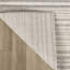 Tapis intérieur rayé gris / beige 7 pi x 10 pi (6 pi 7 po x 9 pi 6 po) Sena Branch Branch, tapis contemporain, à poils courts et résistant aux taches-1935646560