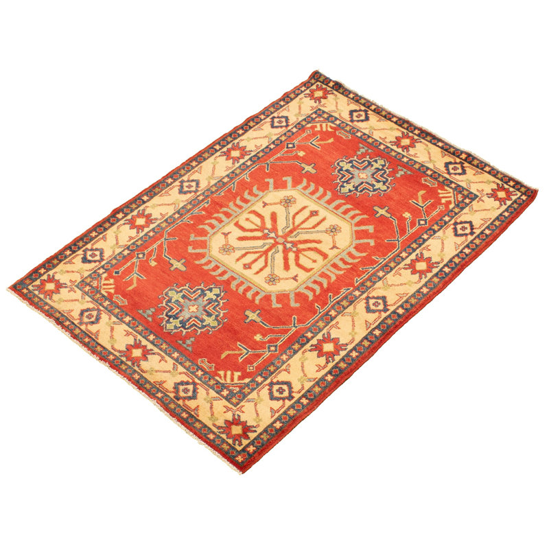 Tapis d’intérieur en laine 3 pi 7 po x 5 pi 1 po one-of-kind à la main-noué la 2010 gazni Hypoluxo