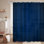 Rideau de douche bleu abstrait à motif géométrique bleu avec 12 crochets