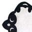 Tapis noir / blanc en polyester tissé à la machine Novelty Elberta-571262536