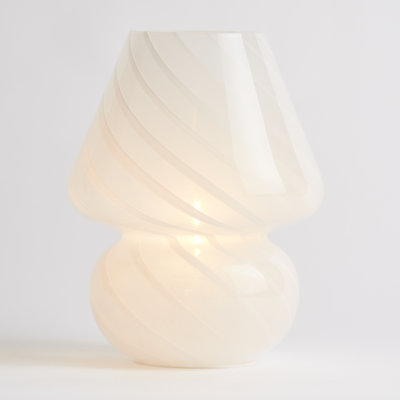 Portable Mini Close Top Glass Mushroom Lamp