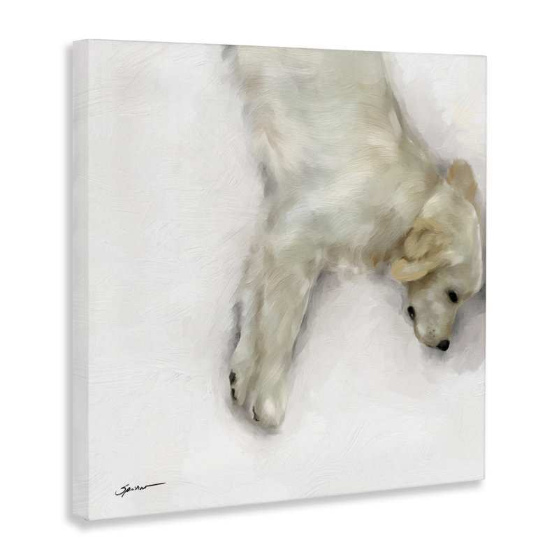 Toile Sweet Sweet Sleeping Puppy, conception de Mary Sparrow, H 30 po x l 30 po