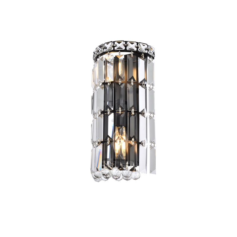 Baldrik 2 - Light Dimmable Bath Sconce, 12" H x 6" W x 6" D, Black