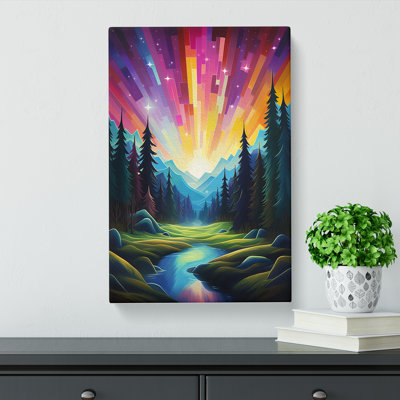Aurora Borealis Orphism No.2 - Wrapped Canvas Print