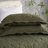 Classic Solid Floral Oversized King Quilt Set Bedding Set California King Bedspread with Shams(Olive Green 128"x120")-119238083-119238091