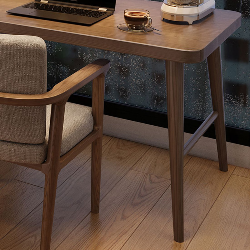 Bureau rectangulaire en bois massif avec tiroirs Walnut, H 29,53 po x l 70,87 po x P 23,62 po