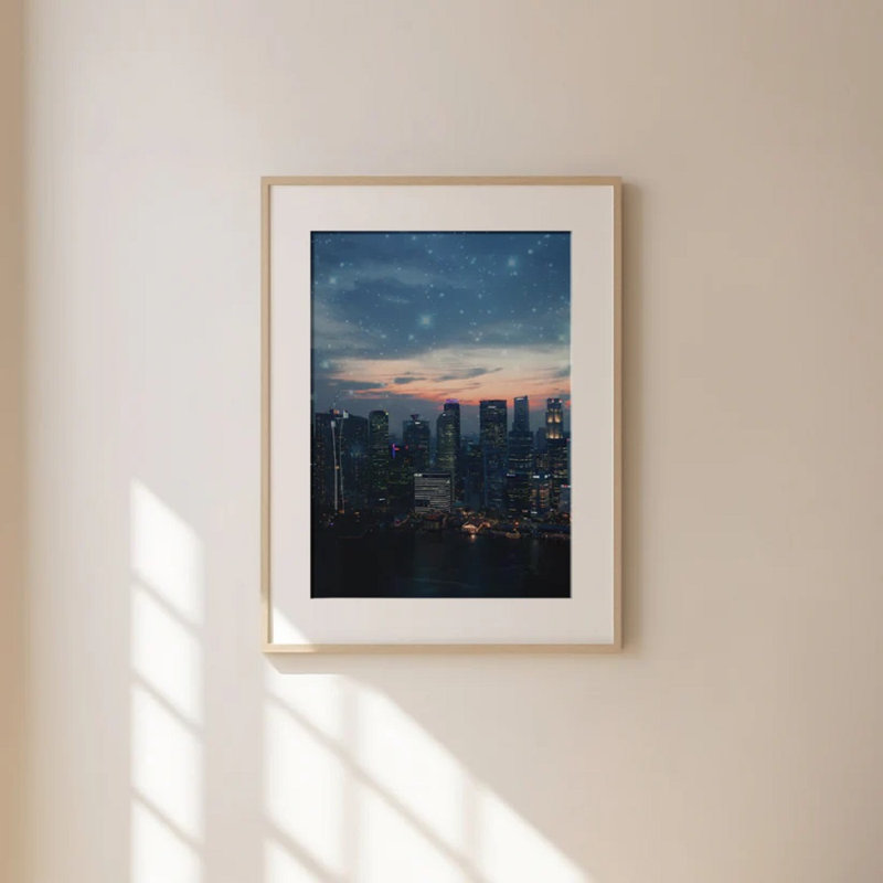 Singapore Sundown Print, 30cm H x 21cm W