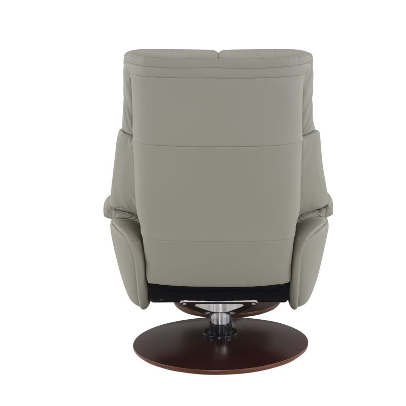 Fauteuil d'appoint en cuir fleur Kandoro