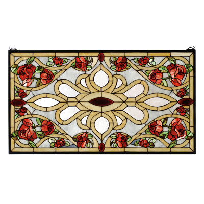36"W X 20"H Bed Of Roses Window