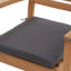 Chaise de salle à manger d'extérieur empilable avec coussin Acacia-1856109400