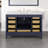 Minnich 48 In. Blue Single Sink Bath Vanity With Carrara Quartz Top And Undermount Porcelain Sink
