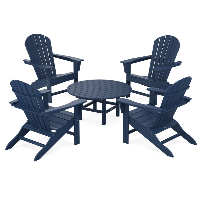 POLYWOOD South Beach 5-Piece Conversation Group, Navy