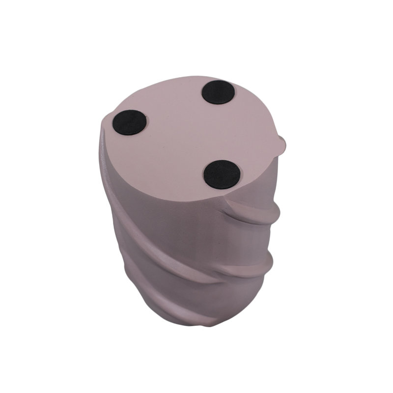 Vase de table en métal Alyiah, Rose clair, H 9 po x l 5 po x P 5 po
