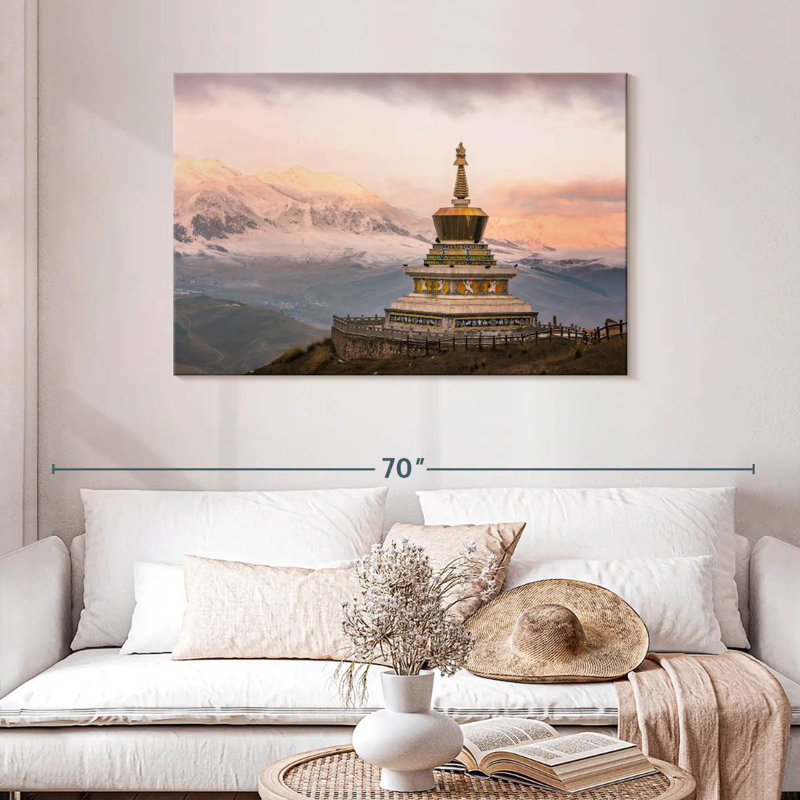 Adella Tibet Buddhist Pagoda, 30" H x 45" W