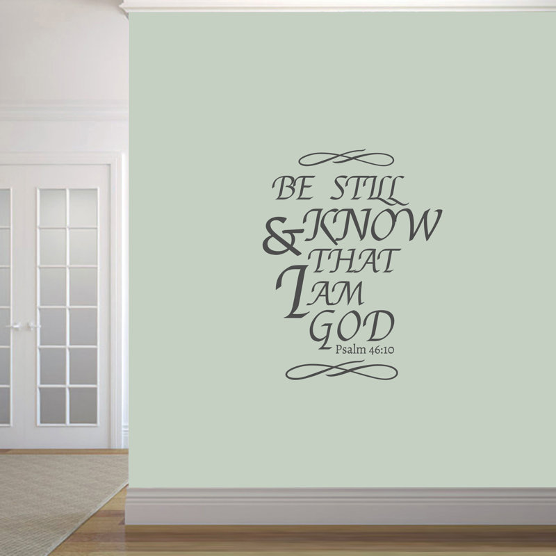 Adhésif décoratif «Be Still And Know That I Am God» Castorena, Gris foncé