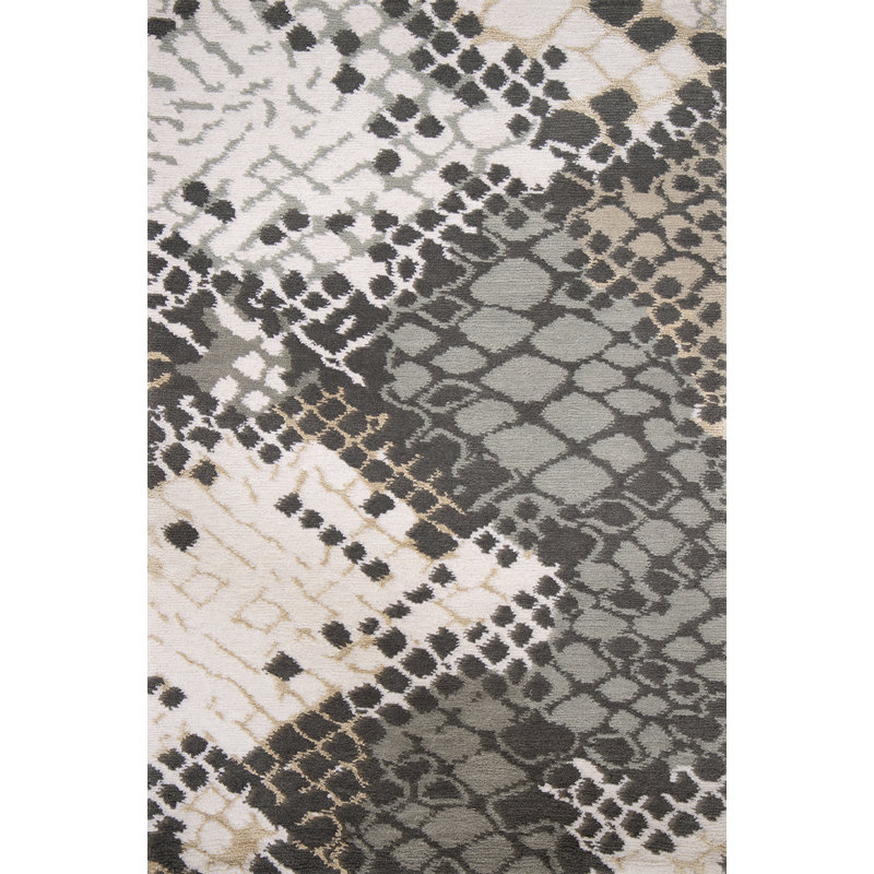 Contemporary Hand Knotted Animal Print Area Rug, Rectangle 12' x 16'