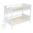 Twin Size Wooden Bunk Bed with 3 Storage Shelves and Reversible Ladder for Kids’ Rooms,White-905282148