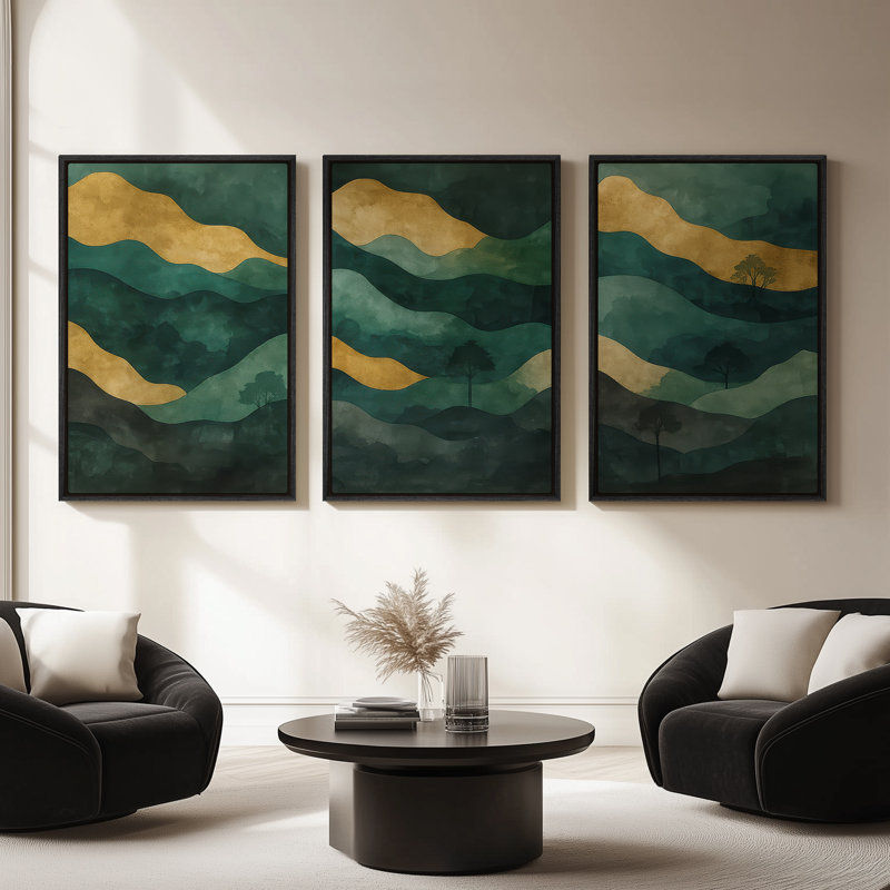 Art mural encadré sur toile, rétro muraux abstraits pour chambre à coucher, H 24 po x l 16 po, Noir