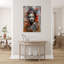 Femme et papillon sur toile, impression-454924476