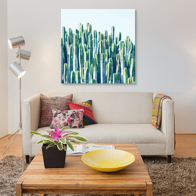 «Cactus Plants», impression sur toile, H 37 po x l 37 po x P 1,5 po, Toile tendue