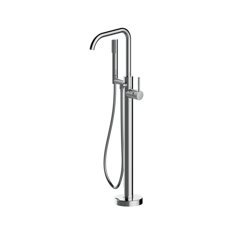 Contento™ Single Handle Floor Mounted Freestanding Tub Filler, Chrome