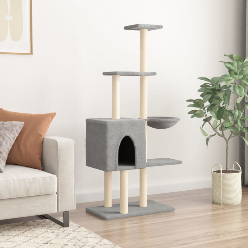 145cm H Cat Tree, Light Grey