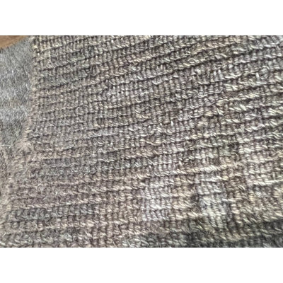 Herbie One-of-a-Kind Rectangle 9'1'' X 12'1'' Large Rectangle Lamb's Wool Area Rug Gray