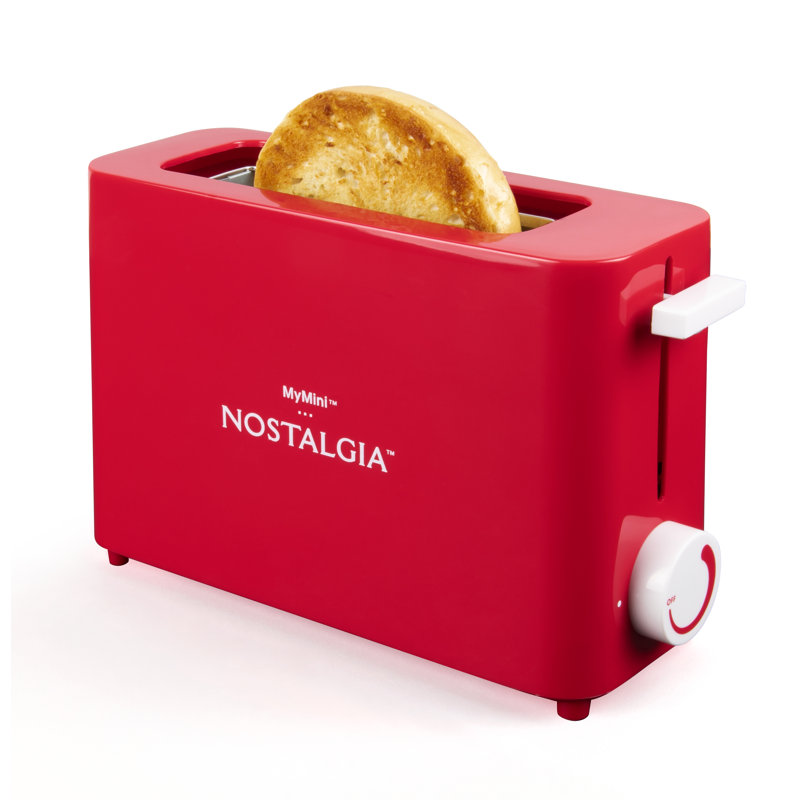 Nostalgia MyMini NMSST1RD Single Slice Toaster, Red