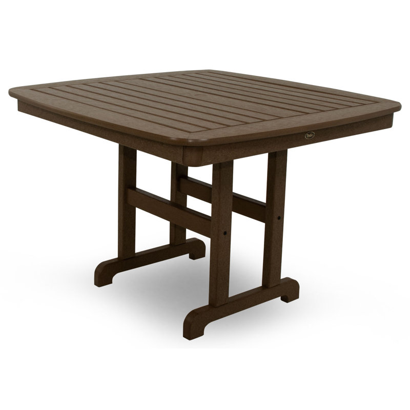 TREX Outdoors Yacht Club Dining Table, Dark Brown, 44"