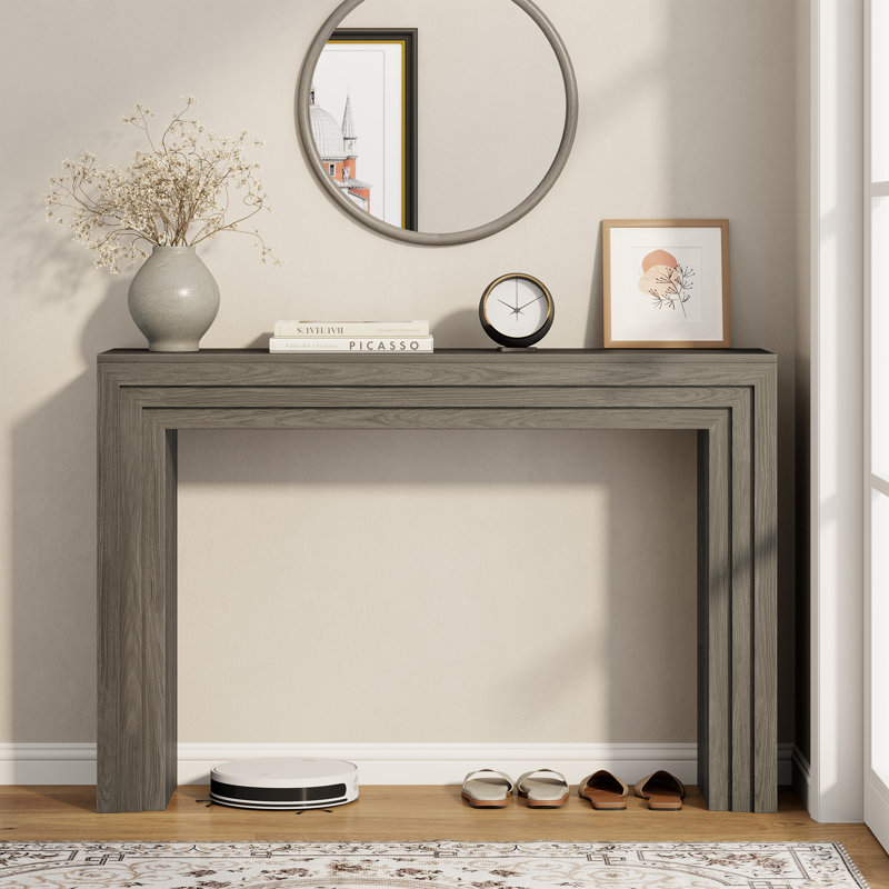 43" Console Table For Entryway, Wooden Entryway Table, Farmhouse Behind Sofa Table For Living Room, Hallway, Entrance, Couch, Entry, Home Decor