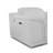 0'' H Genuine Leather Upholstered Armchair