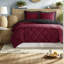 Ensemble de literie en microfibre Scotchgard King Cal King, maison moderne réversible