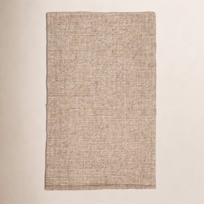 Brad Gray Sand Hand-Woven Flatweave Jute Rug