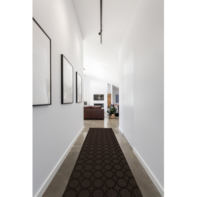 Togut Non-Slip Polypropylene Rectangle Mocha Area Rug