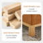 Fauteuil d'appoint rembourré avec pieds en bois massif, Curry Boucle -1425157620