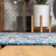 Moten Medallion Textured Weave Navy/Gray Indoor/Outdoor Rug