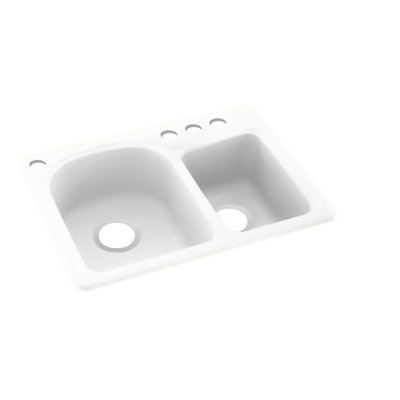 Évier de cuisine à double cuve 25 "L x 18" l 25 "