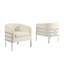 Chaise d'appoint Teddy avec structure en chrome-1140322433-1140322432