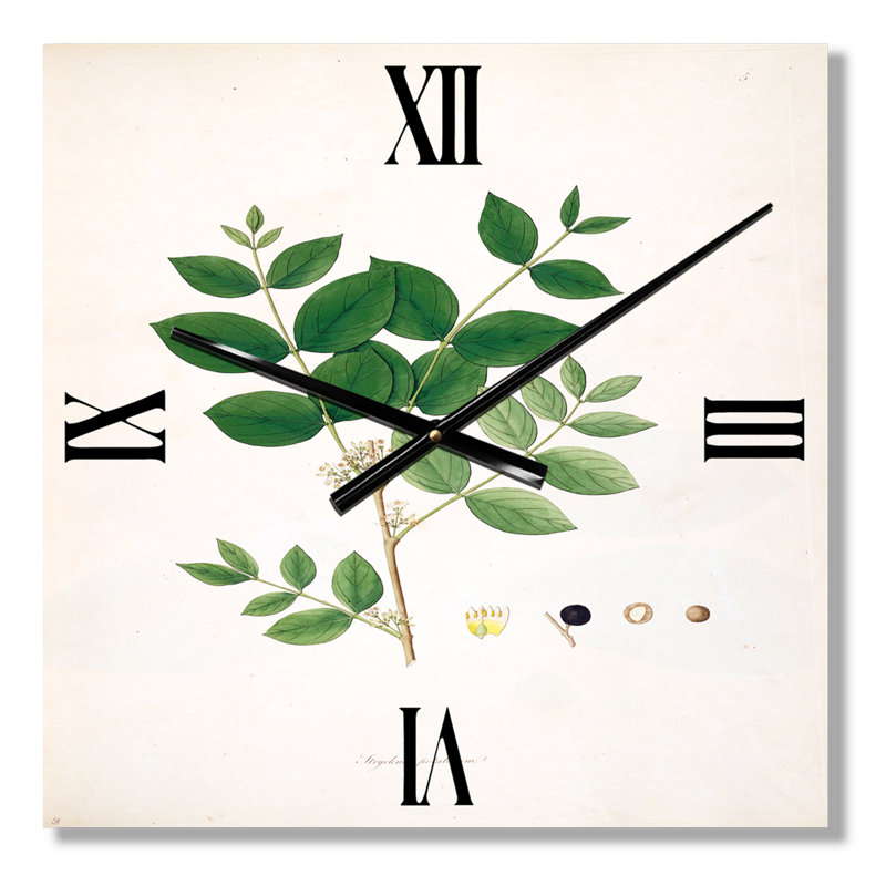 Horloge murale rétro Vintage Botanicals VI, Grand