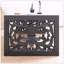 47.2" Rustic Carved Wood Coffee Table-688242338