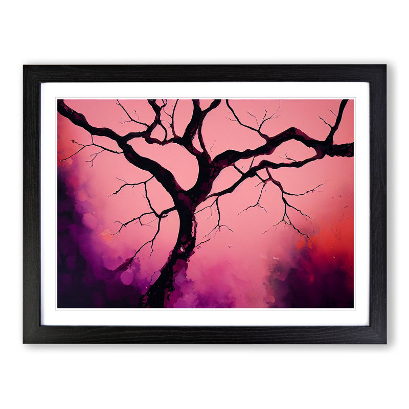 Compelling Tree - Framed Print, Black, 34cm H x 46cm W x 2cm D