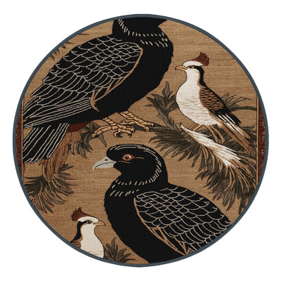  Tapis lavable avec oiseaux Koel