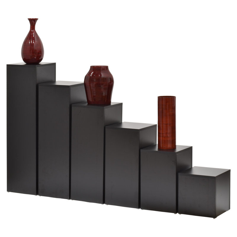 Laminate Retail Display Pedestal Stand, Noir, H 24 po x l 11,5 po